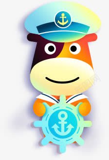 创意质感渐变开船的小动物png免抠素材_新图网 https://ixintu.com 创意 动物 开船 渐变 质感