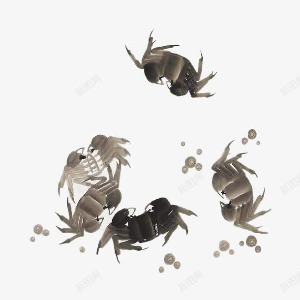 水墨画螃蟹png免抠素材_新图网 https://ixintu.com 中国风 大闸蟹 广告设计 水墨螃蟹 水墨蟹 海报设计 美食 螃蟹 蟹 蟹文化 设计