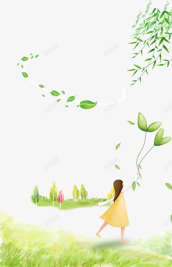 绿色卡通植物亿品元素png免抠素材_新图网 https://ixintu.com 亿品元素 卡通 春天 植物 绿色