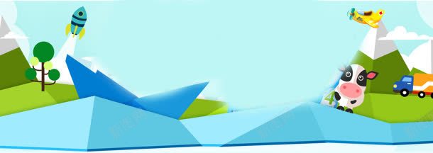 卡通清新牛奶奶粉几何立体背景bannerjpg设计背景_新图网 https://ixintu.com banner 几何 卡通 奶粉 小树 清新 火箭 牛奶 立体 背景