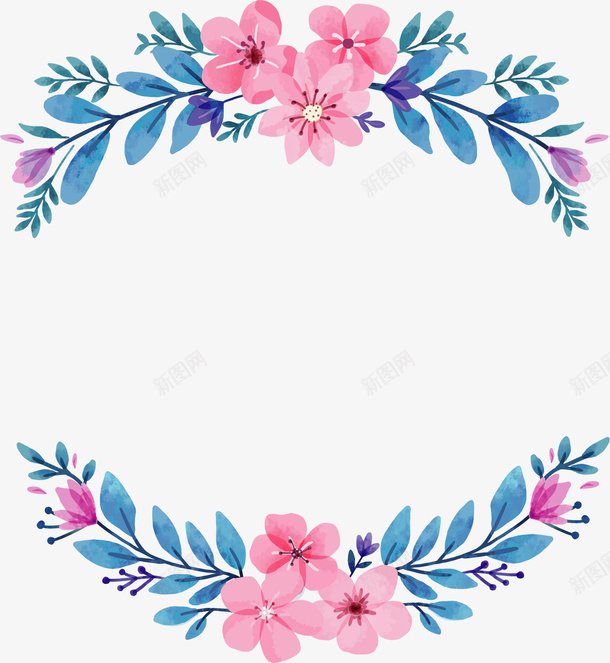 精美粉色花朵边框png免抠素材_新图网 https://ixintu.com 婚礼请帖 婚礼邀请函 小碎花 矢量png 粉色花朵 花朵边框