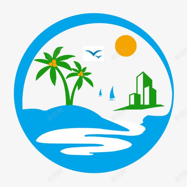 海南旅游度假图标psd_新图网 https://ixintu.com 72DPI PSD logo 个性 创作 创意 广告设计 度假 抽象 旅游 旅行 时尚 椰子 简单 简洁 精美 视觉 设计
