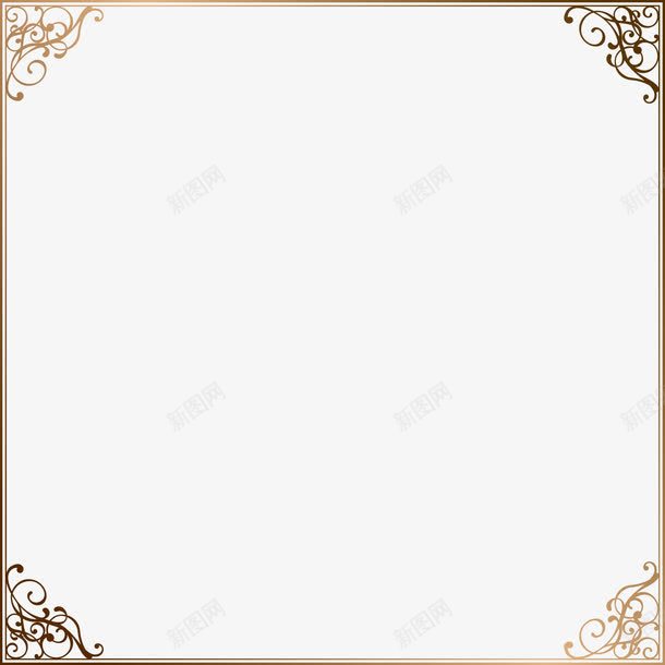 黑金花纹边框png免抠素材_新图网 https://ixintu.com EPS 欧式 花纹 边框 金色 黑金花纹