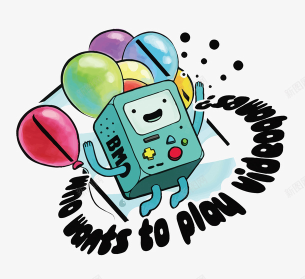 卡通掌上游戏机矢量图eps免抠素材_新图网 https://ixintu.com PNG图片 PNG图片素材 PNG素材 PNG素材免费 PNG素材免费下载 卡通 彩色游戏机 手绘 掌上游戏机 气球 矢量图