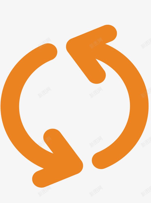 环形箭头图标png_新图网 https://ixintu.com 半圆形箭头 卡通 卡通箭头 图标 彩色 橙色箭头 箭头 箭头图标 风向箭头