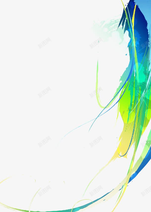 春夏绿色清新梦幻背景png免抠素材_新图网 https://ixintu.com 动感 唯美 大自然 抽象 曲线线图 水墨 淡彩 背景