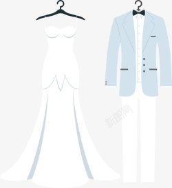 情侣元素爱情婚礼结婚礼服矢量图高清图片