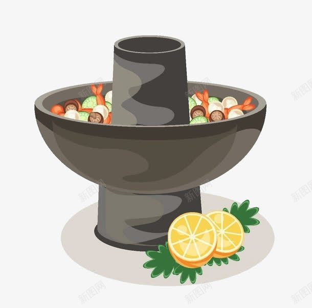 卡通火锅png免抠素材_新图网 https://ixintu.com 卡通图片 柠檬 水果 火锅 火锅漫画 肉 蔬菜