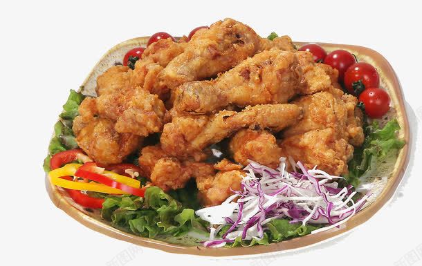 香炸鸡肉食品png免抠素材_新图网 https://ixintu.com 生菜 番茄 紫甘蓝 香炸 鸡米花 鸡腿
