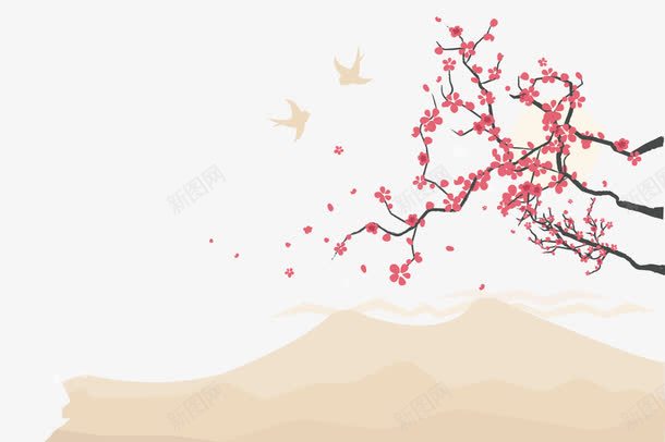 春天燕归来png免抠素材_新图网 https://ixintu.com 梅花 高清