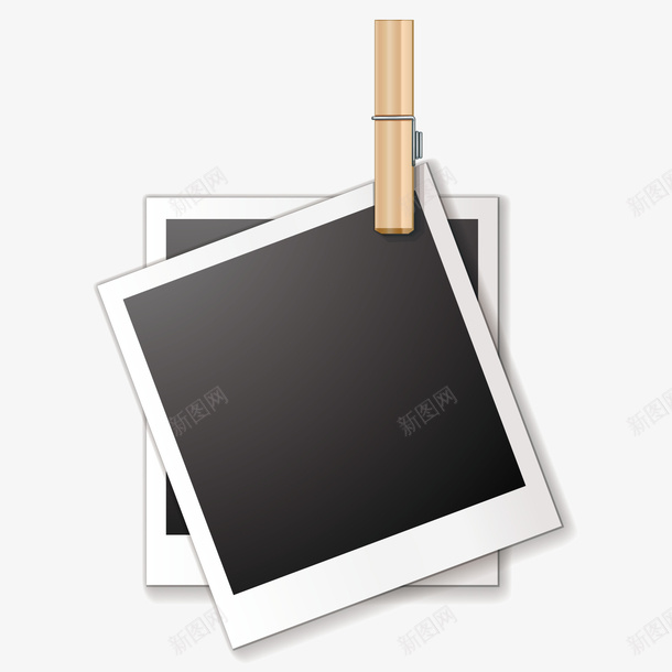 黑色照片夹子元素png免抠素材_新图网 https://ixintu.com 光泽 反光 夹子 方向 木质 渐变 照片 阴影 黑色