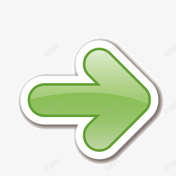 手绘卡通绿色箭头图标png_新图网 https://ixintu.com 出口 导购 指向 方向 箭头 箭头图标 红色箭头 进入
