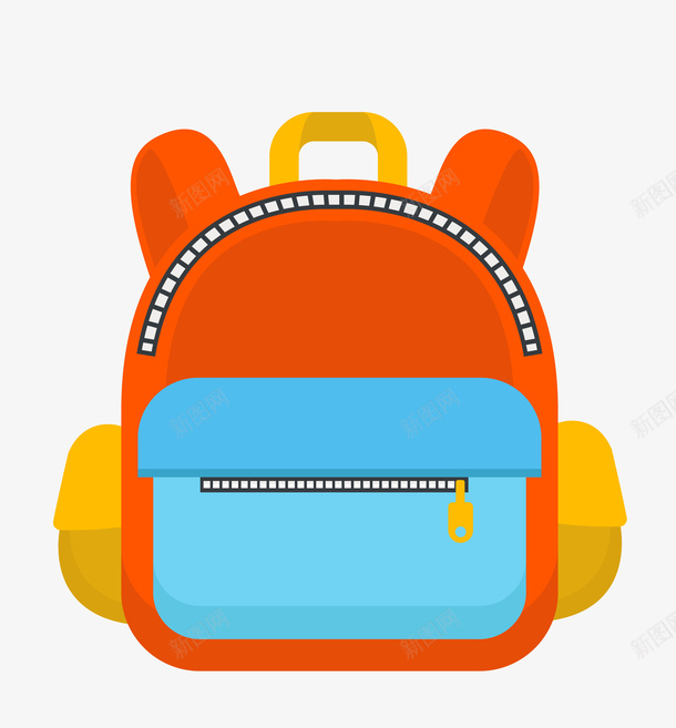 儿童卡通书包矢量图ai免抠素材_新图网 https://ixintu.com 书包 儿童 卡通 开学 矢量图