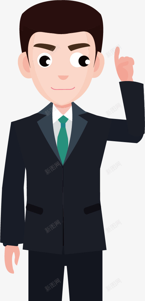 卡通的帅气男人矢量图ai免抠素材_新图网 https://ixintu.com 人物 可爱的人 大眼睛 帅气 成功 正装 演讲 矢量图