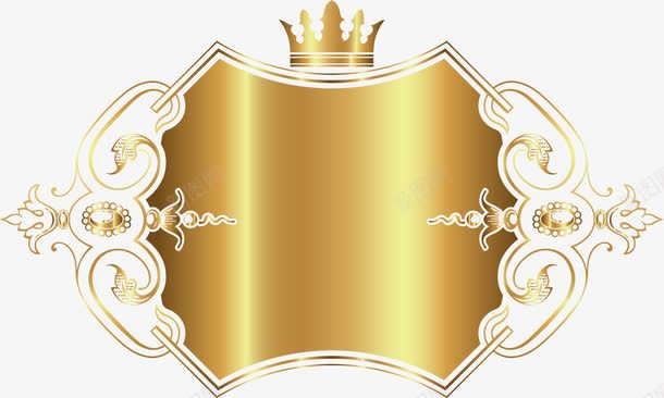 梦幻金色卡片png免抠素材_新图网 https://ixintu.com 光晕 卡片 大气 奢华 梦幻 渐变 皇冠 金色