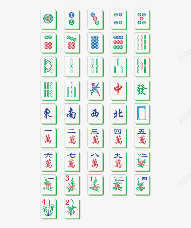 手绘麻将牌png免抠素材_新图网 https://ixintu.com 休闲娱乐 手绘 棋牌 赌具 赌博 麻将 麻将卡通 麻将牌