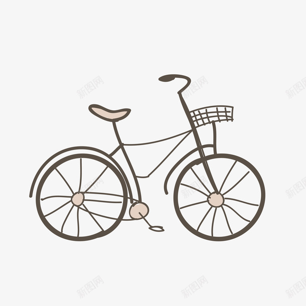 简绘自行车案矢量图ai免抠素材_新图网 https://ixintu.com 卡通 开学 开学啦 开学日 手绘 简笔画 简绘 纹路 线条 自行车 装饰 质感 矢量图