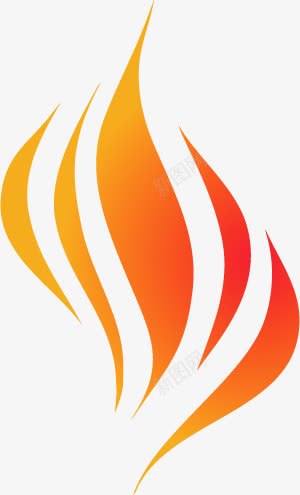 黄红色渐变手绘火焰png免抠素材_新图网 https://ixintu.com 渐变 火焰 红色