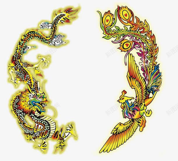 婚礼龙凤png免抠素材_新图网 https://ixintu.com 后昂塞 婚庆 浪漫图片 龙凤