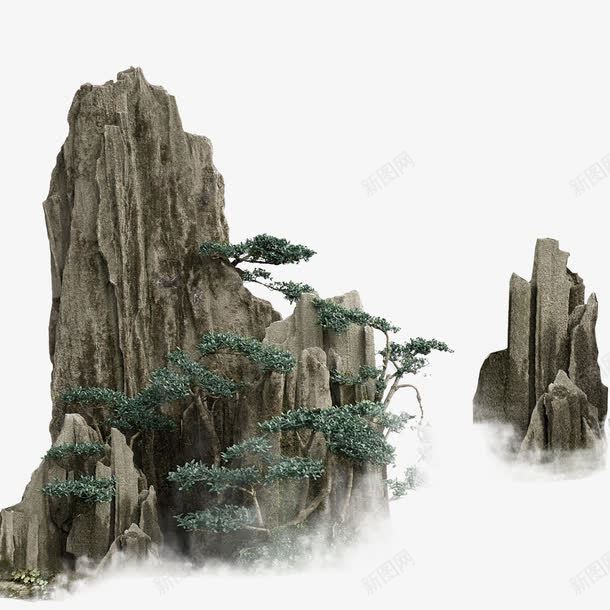山峰png免抠素材_新图网 https://ixintu.com 山峰 悬崖剖面纹理 悬崖峭壁 悬崖边 树 石壁 石山