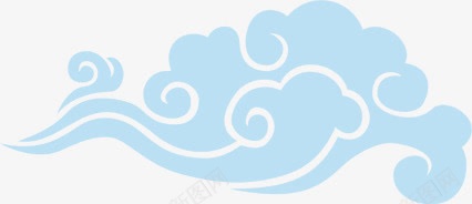 浅蓝色祥云图案png免抠素材_新图网 https://ixintu.com 图案 浅蓝色 祥云