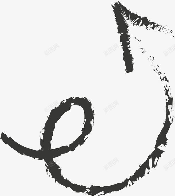 手绘弯曲的箭头图png免抠素材_新图网 https://ixintu.com 弯曲 弯曲线条 手绘箭头 曲线 波动 波动曲线 矢量箭头 箭头 线条 线条图
