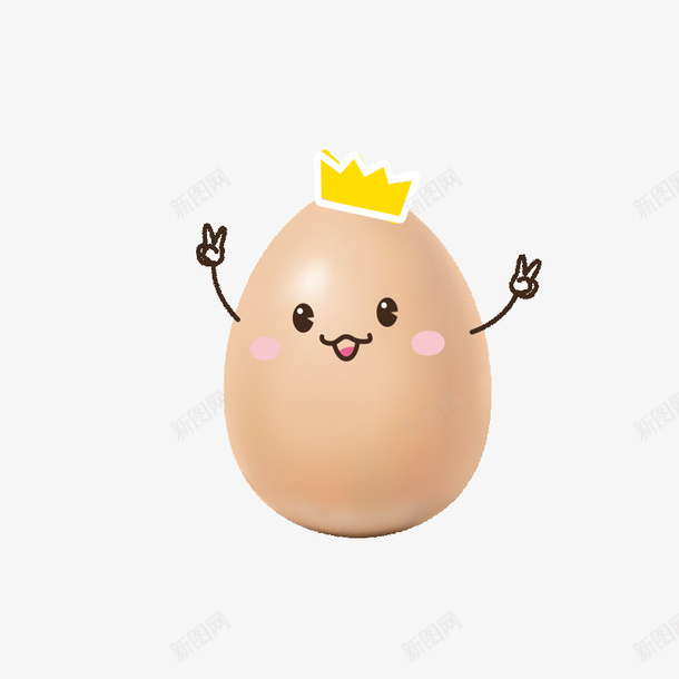 卡通表情鸡蛋png免抠素材_新图网 https://ixintu.com 免抠站 卡通 皇冠装饰 立的鸡蛋 蛋蛋卡通 表情 鸡蛋