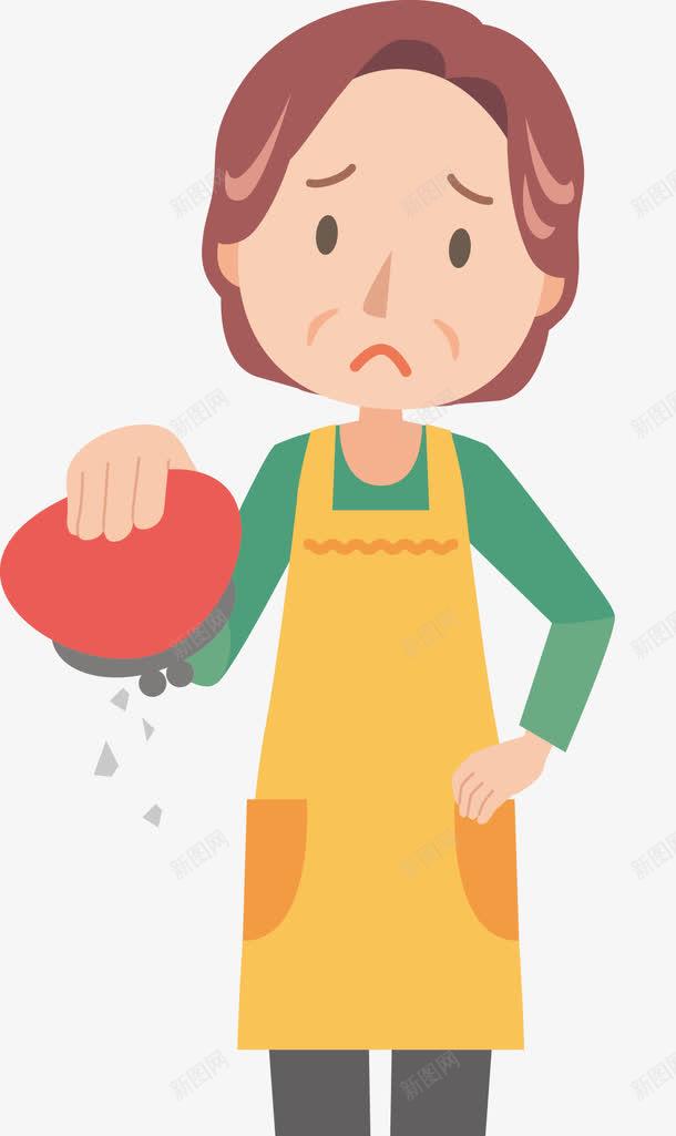 卡通妇女没钱表情人物png免抠素材_新图网 https://ixintu.com 上班 不开心 人物 卡通 妇女 宣传工作 没钱 烦心 烦恼 表情 超市 超市传单 钱包