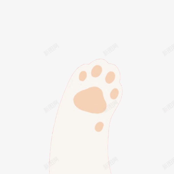 粉白相间的小猫爪png免抠素材_新图网 https://ixintu.com 猫爪 猫爪子 白色 相间 粉色