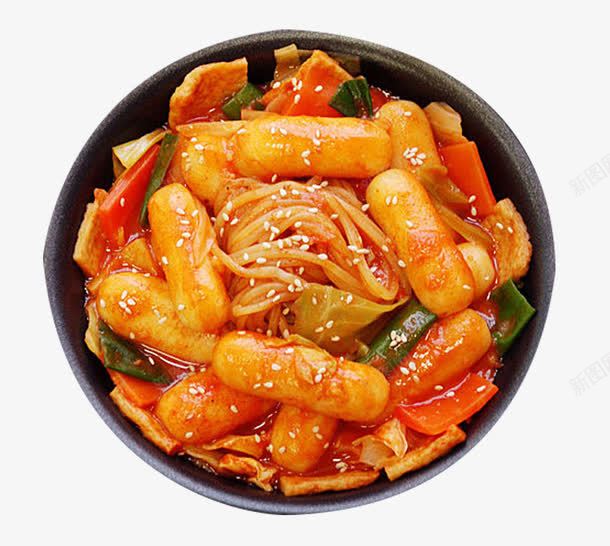 丰盛的年糕火锅png免抠素材_新图网 https://ixintu.com 丰盛食材 俯拍火锅 美味部队火锅 芝士年糕 韩式火锅实物 韩式食材