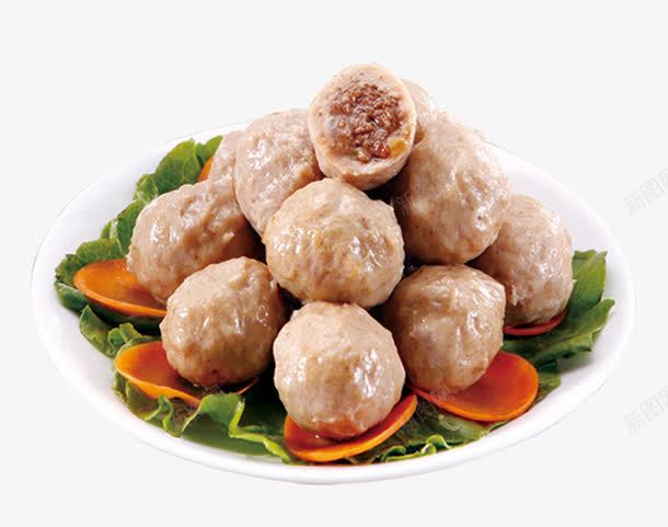 牛肉丸png免抠素材_新图网 https://ixintu.com 撒尿牛丸 火锅食材 牛丸 牛肉 肉丸 青菜
