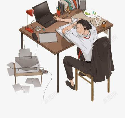 小学到大学趴在桌子上的学子png免抠素材_新图网 https://ixintu.com 中学 书桌 大学 学子 小学
