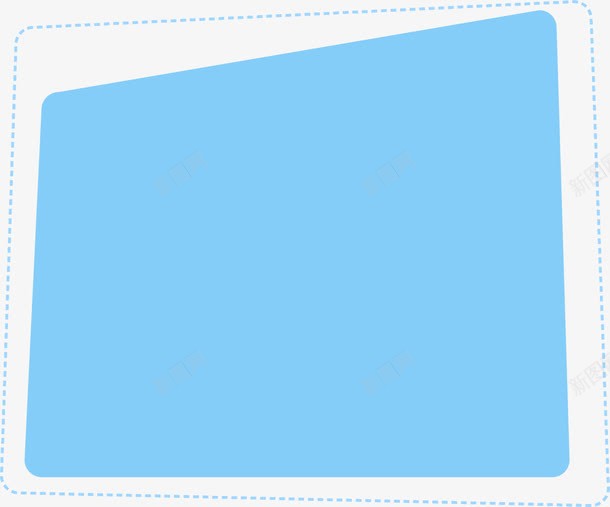 蓝色虚线框架png免抠素材_新图网 https://ixintu.com 免抠PNG 几何 框架 蓝色 虚线 边框纹理