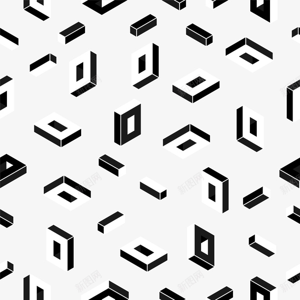 几何图形背景元素图标png_新图网 https://ixintu.com 免抠PNG 几何图形 几何背景 简约背景 背景元素 黑白几何