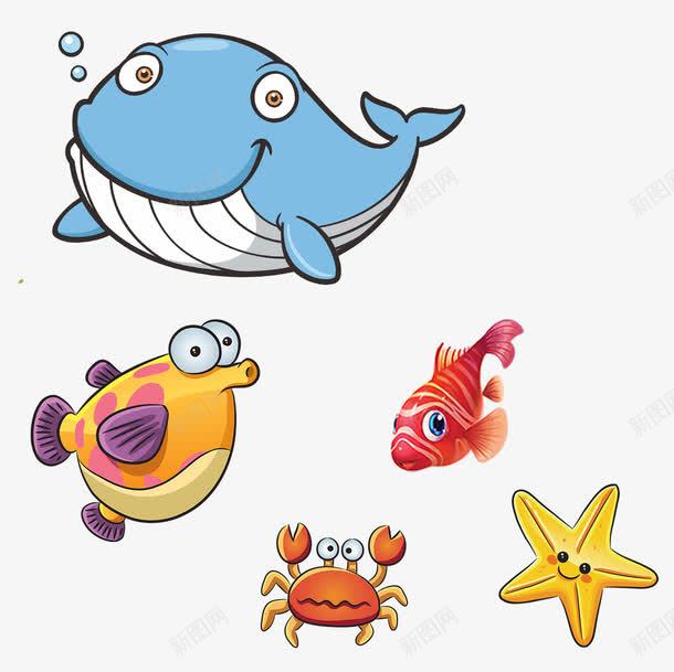 卡通鱼类png免抠素材_新图网 https://ixintu.com 大海 水族馆 海底世界 海洋 海洋生物 海洋馆 海豚 深海鱼类