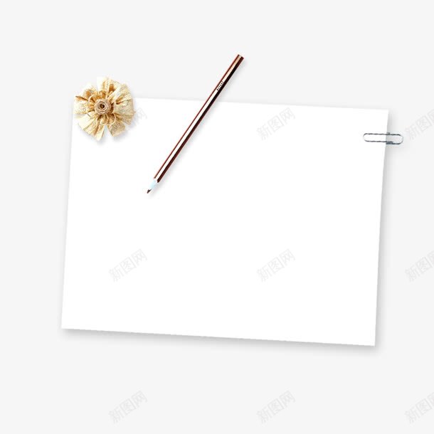 绿色现代网页装饰png免抠素材_新图网 https://ixintu.com 写字 夹子 小黄花 画画 画笔 画纸 白纸 纸张 铅笔