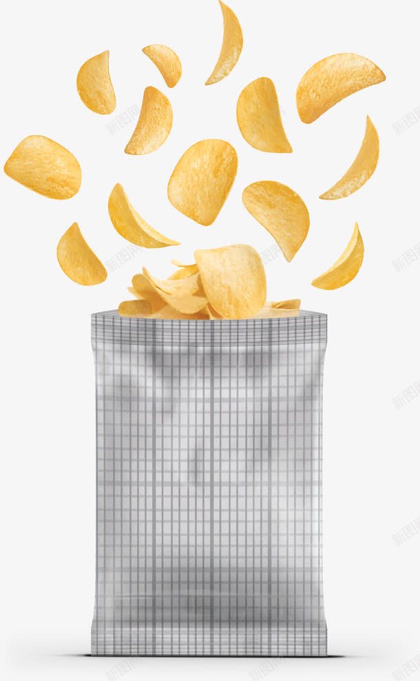 薯片png免抠素材_新图网 https://ixintu.com 美食 薯片 食物 高热量