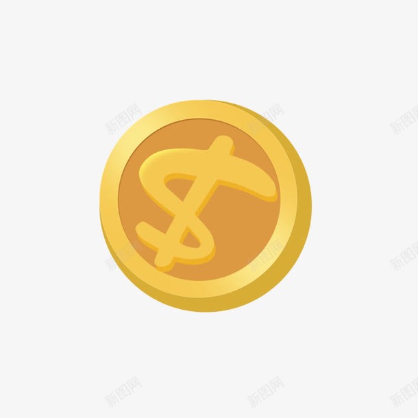 单个金币psd免抠素材_新图网 https://ixintu.com 硬币 红包 金币 钱