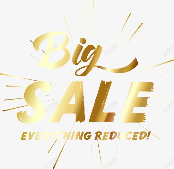 金色发光大促销海报png免抠素材_新图网 https://ixintu.com SALE 发光效果 打折 打折海报 矢量素材 金色 闪光
