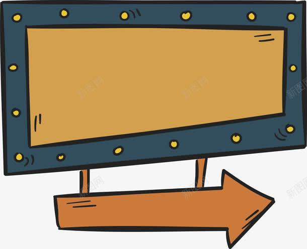 四边形手绘挂牌霓虹灯图标png_新图网 https://ixintu.com 向右箭头 四边形 手绘风 矢量png 箭头 霓虹灯箱