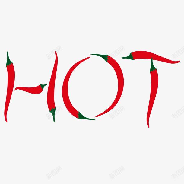 卡通创意红色辣椒字体png免抠素材_新图网 https://ixintu.com hot 创意 卡通 字体设计 海报标题设计 热 辣椒