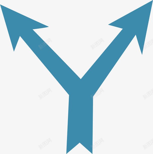 蓝色分叉双向箭头矢量图ai免抠素材_新图网 https://ixintu.com 分叉 分叉箭头 分叉路口 双向箭头 矢量png 矢量图 箭头 蓝色箭头