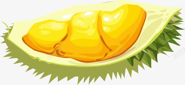 卡通特别的榴莲png免抠素材_新图网 https://ixintu.com 卡通 新鲜 榴莲水果 特别 矢量图案 美食