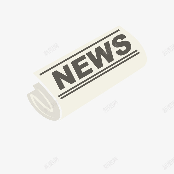 新闻报纸矢量图ai免抠素材_新图网 https://ixintu.com 字母 弯曲 折叠 报纸 新闻 直线 纸张 英文 矢量图
