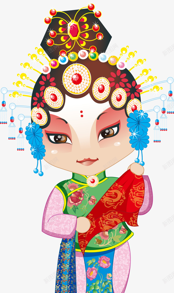 卡通京剧变脸人物图矢量图ai免抠素材_新图网 https://ixintu.com 京剧人物 京剧变脸 京剧脸谱 人物脸谱 变脸 国粹 脸谱 花脸 矢量图