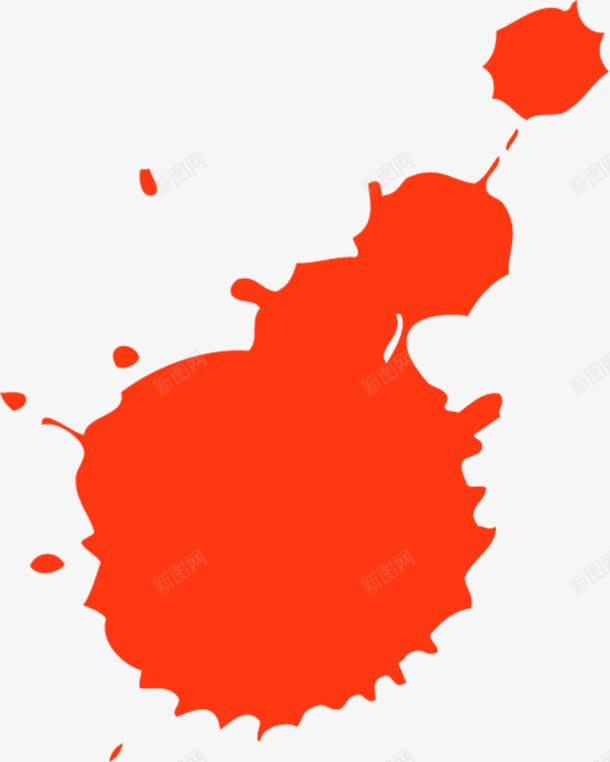 红色墨迹招聘海报png免抠素材_新图网 https://ixintu.com 墨迹 招聘 海报 红色