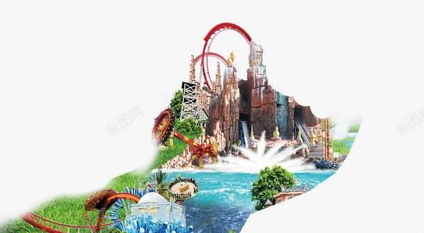 娱乐png免抠素材_新图网 https://ixintu.com 娱乐 山水画 游乐园