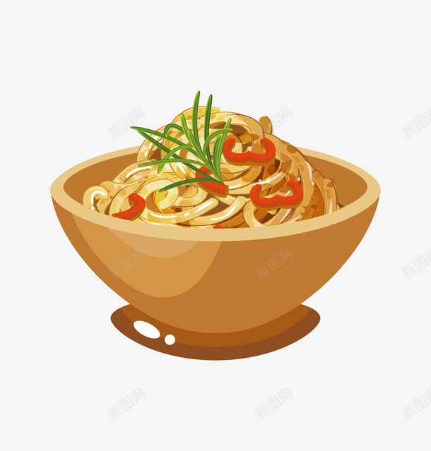 手绘卡通美食面条png免抠素材_新图网 https://ixintu.com 一碗面 一碗面插画 厨房 小麦 美味 美食 面条 面食 食物