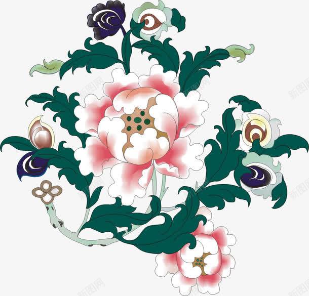 花艺png免抠素材_新图网 https://ixintu.com 中华人民共和国西藏自治区 中国西藏 吉祥八宝 图案 民族服 祥云 节日 藏族八宝吉祥纹样 装饰 西藏三宝