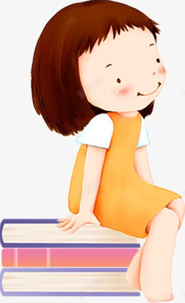 手绘小女孩png免抠素材_新图网 https://ixintu.com 可爱 女孩 孩子 小学生 手绘